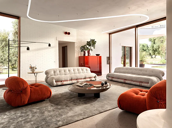 Vaso in ottone verniciato con elementi in vetro di Murano Colourdisc Horizon CASSINA 79702+797 12 fabbrica CASSINA dall'Italia. Foto №4
