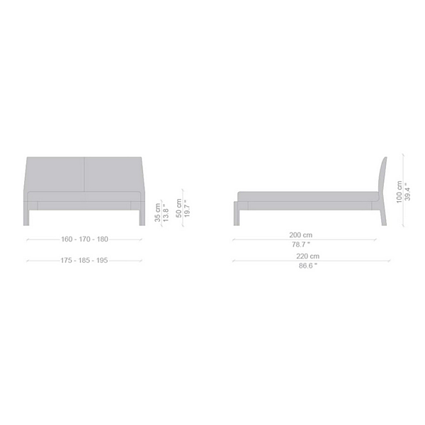 Letto matrimoniale in pelle con testata imbottita CAB NIGHT CASSINA fabbrica CASSINA dall'Italia. Foto №11