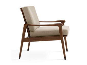 Poltrona con braccioli in legno Denny GIORGETTI 57700, 57701