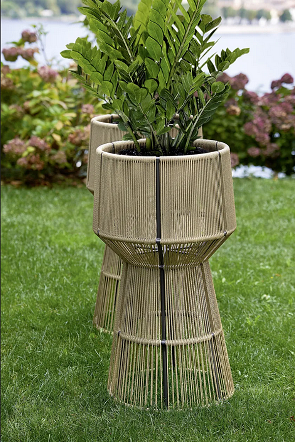 Vaso da giardino in alluminio verniciato a polvere VARASCHIN Cricket alto rotondo 2993 fabbrica VARASCHIN dall'Italia. Foto №4