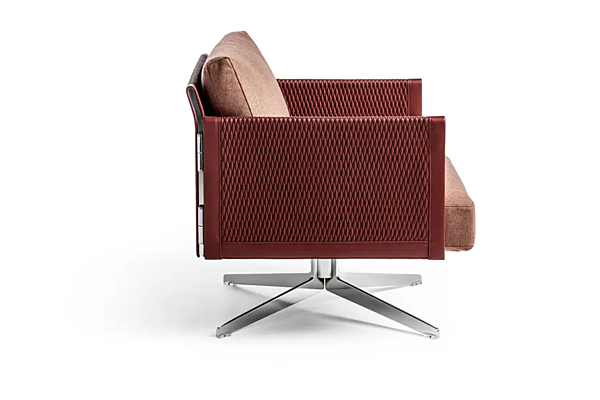 Poltrona girevole con base a 4 razze in tessuto Clayton Poltrona Frau fabbrica POLTRONA FRAU dall'Italia. Foto №4