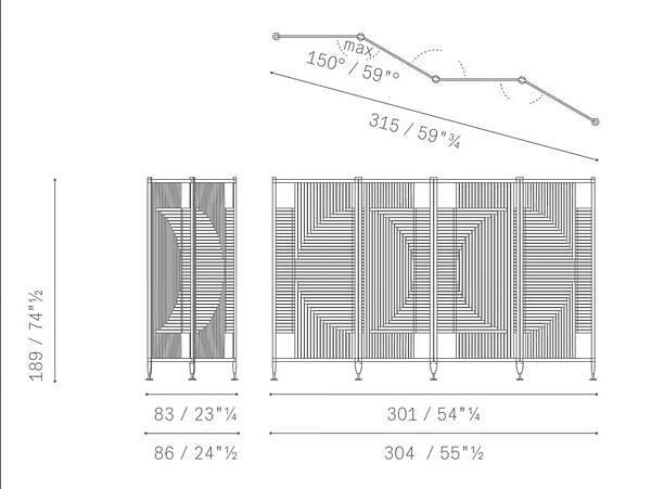 Paravento in pelle POLTRONA FRAU Plot fabbrica POLTRONA FRAU dall'Italia. Foto №17