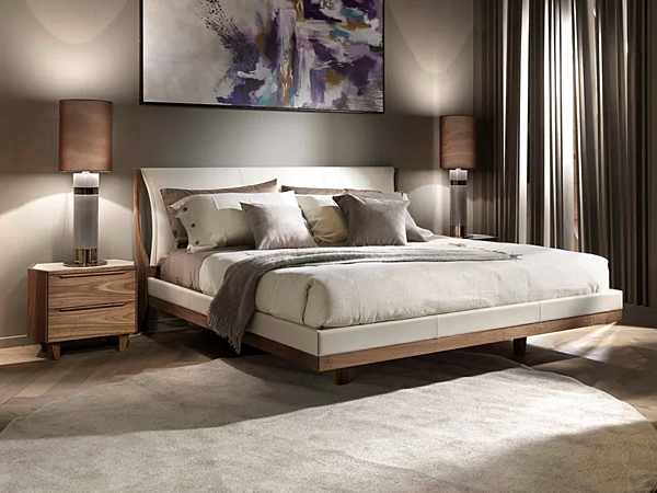 Letto matrimoniale con testata imbottita Leonardo ARTE BROTTO L975 L975 fabbrica Arte Brotto dall'Italia. Foto №1