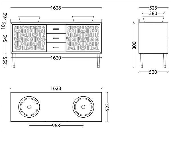 Mobile bagno in legno con ante Cora 3A Park Avenue PKRCORA3AANT fabbrica Park Avenue dall'Italia. Foto №10