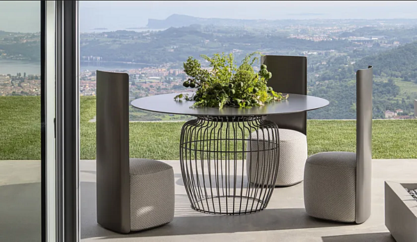 Poltrona da giardino in tessuto Pierre Shell Flou fabbrica Flou dall'Italia. Foto №2