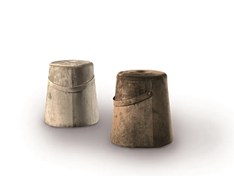 Pouf rotondo imbottito Leonardo L96 ARTE BROTTO L96