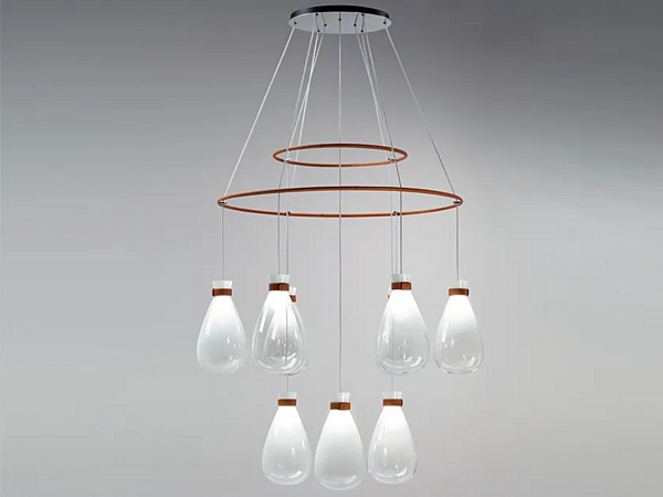 Lampadario in vetro soffiato POLTRONA FRAU SOFFI fabbrica POLTRONA FRAU dall'Italia. Foto №1