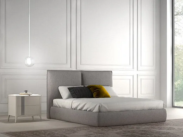 Letto matrimoniale con testata imbottita oro bombato CASA +39 B0001, B0002, B0003, B0004 fabbrica CASA +39 dall'Italia. Foto №1