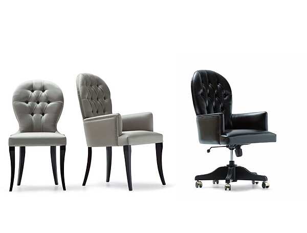 Poltrona direzionale in pelle con ruote Georges OPERA CONTEMPORARY fabbrica OPERA CONTEMPORARY dall'Italia. Foto №6