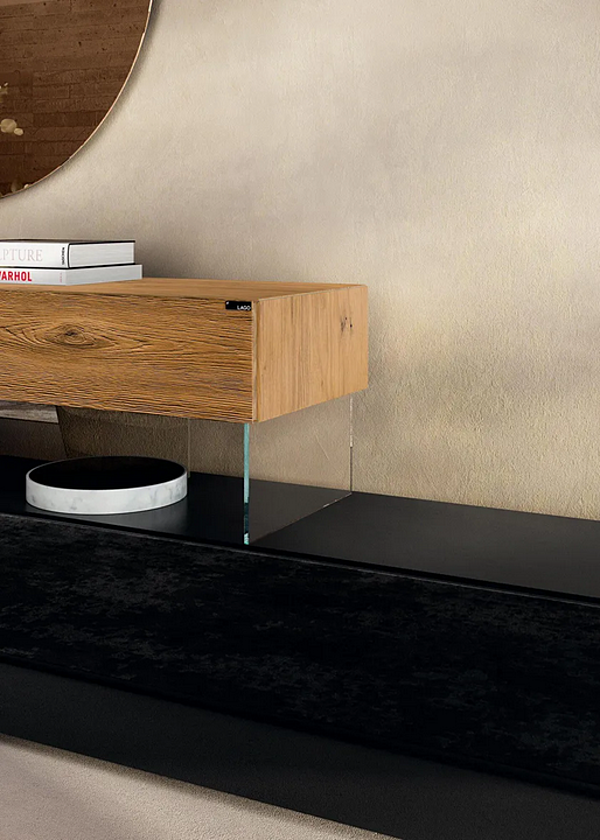 Comò in legno e vetro collezione AIR LAGO 0680B 0680B fabbrica LAGO dall'Italia. Foto №2