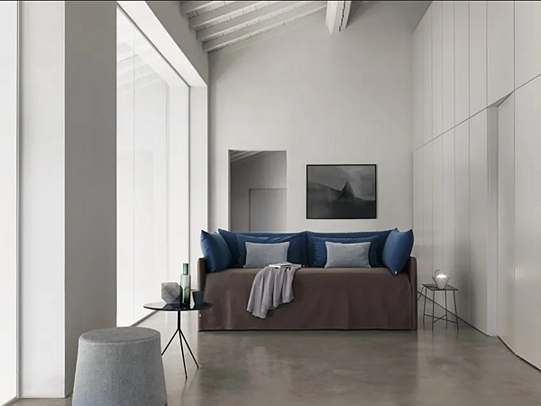 Divano letto in tessuto con copertura removibile Flou Duetto fabbrica Flou dall'Italia. Foto №3
