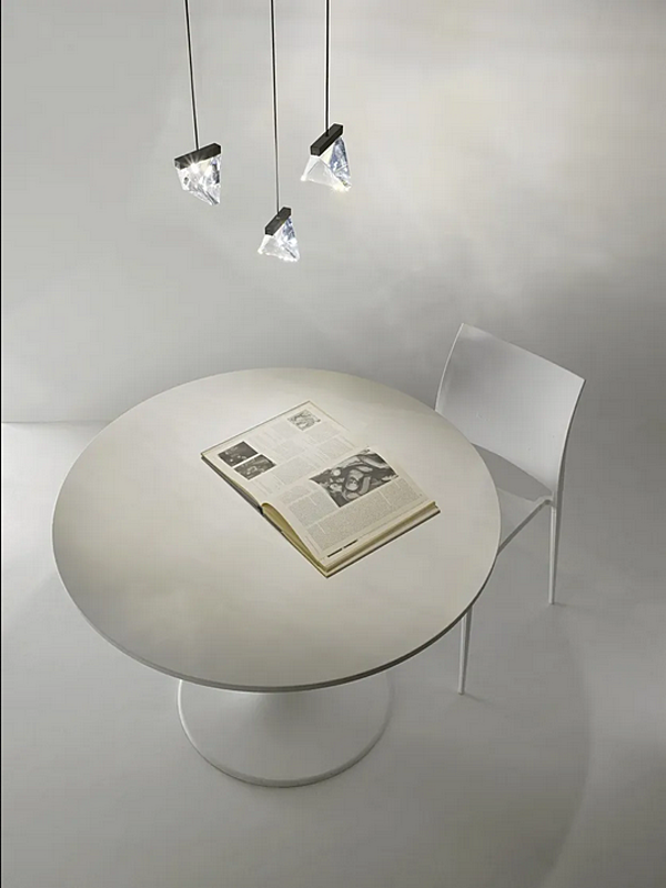 Lampada a sospensione LED in cristallo Tripla 3 punti Fabbian fabbrica Fabbian dall'Italia. Foto №4