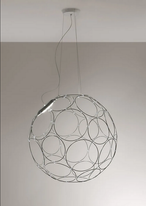 Lampada a sospensione in acciaio LED Fabbian Giro fabbrica Fabbian dall'Italia. Foto №5