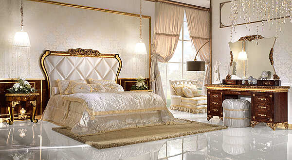 Letto matrimoniale con testata imbottita A.R. Arredamenti Grand Royal 470 fabbrica A.R.ARREDAMENTI SRL dall'Italia. Foto №3
