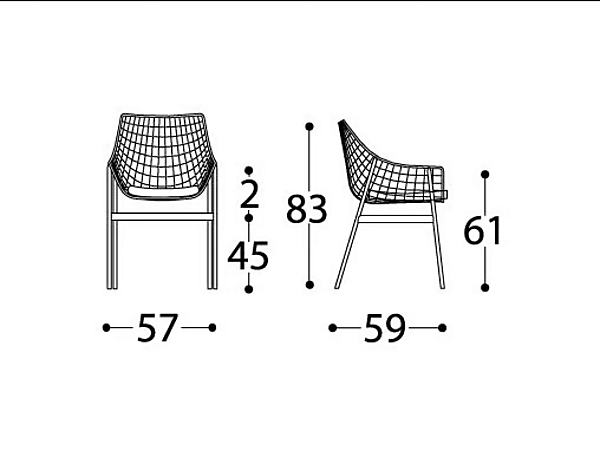 Sedia da giardino in acciaio con braccioli collezione VARASCHIN Summer Set 2423, 2423C fabbrica VARASCHIN dall'Italia. Foto №17
