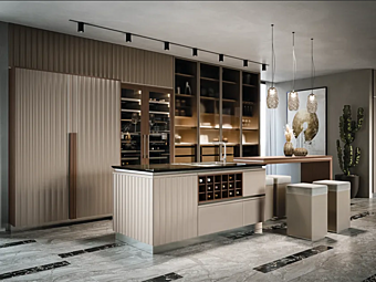 Cucina con isola in materiale sintetico Martini Interiors Synthesis