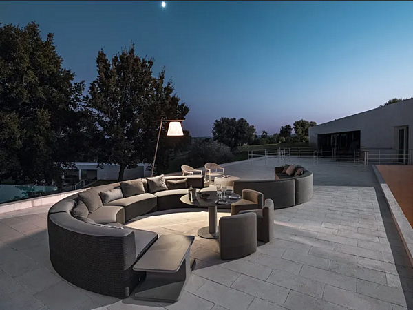 Divano modulare curvo in tessuto da giardino con schienale imbottito VARASCHIN Circle Belt 221 fabbrica VARASCHIN dall'Italia. Foto №2
