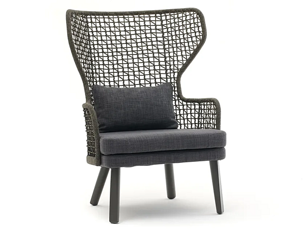 Poltrona da giardino con braccioli in corda VARASCHIN collezione Emma 23655, 23656, 23657, 23658 fabbrica VARASCHIN dall'Italia. Foto №1