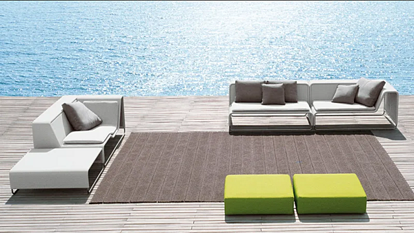 Pouf da giardino quadrato in tessuto PAOLA LENTI Island fabbrica PAOLA LENTI dall'Italia. Foto №3