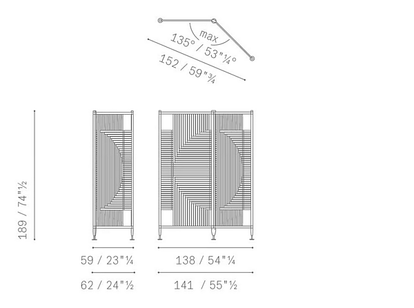 Paravento in pelle POLTRONA FRAU Plot fabbrica POLTRONA FRAU dall'Italia. Foto №15