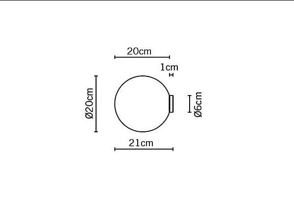 Lampada da parete in vetro soffiato Fabbian collezione Lumi Sfera fabbrica Fabbian dall'Italia. Foto №10