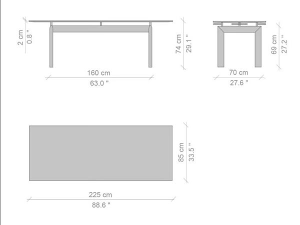 Tavolo da giardino rettangolare in marmo di Carrara 6 posti CASSINA D'Avion Outdoor 006 fabbrica CASSINA dall'Italia. Foto №3