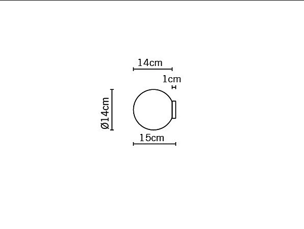 Lampada da parete in vetro soffiato Fabbian collezione Lumi Sfera fabbrica Fabbian dall'Italia. Foto №9