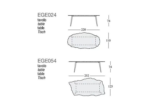 Tavolo in vetro Egeo Edra fabbrica EDRA dall'Italia. Foto №8