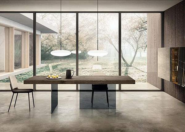 Tavolo rettangolare in legno e vetro AIR 2170W LAGO 2170W fabbrica LAGO dall'Italia. Foto №4