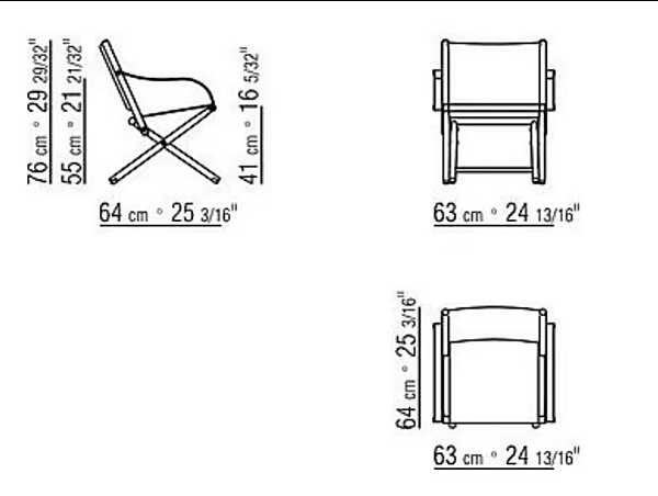 Sedia pieghevole in legno massello Lauren FLEXFORM 02C321 fabbrica FLEXFORM dall'Italia. Foto №6