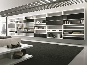 Libreria sospesa in legno MisuraEmme Crossing fabbrica MisuraEmme dall'Italia