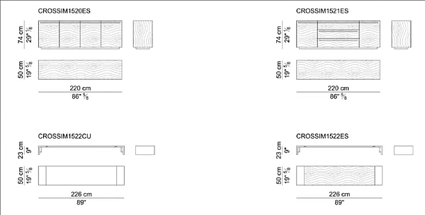 Credenza in truciolato melaminico con cassetti I 4 Mariani fabbrica i 4 Mariani dall'Italia. Foto №8