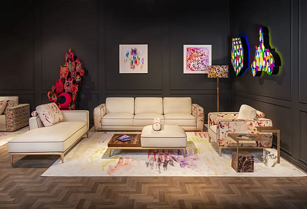 Poltrona con braccioli in tessuto FORMITALIA collezione Moon H -Armchair-A fabbrica FORMITALIA dall'Italia. Foto №7