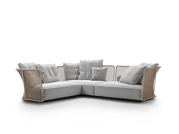 Divano angolare da giardino in materiale resistente FLEXFORM collezione OASIS fabbrica FLEXFORM dall'Italia. Foto №1
