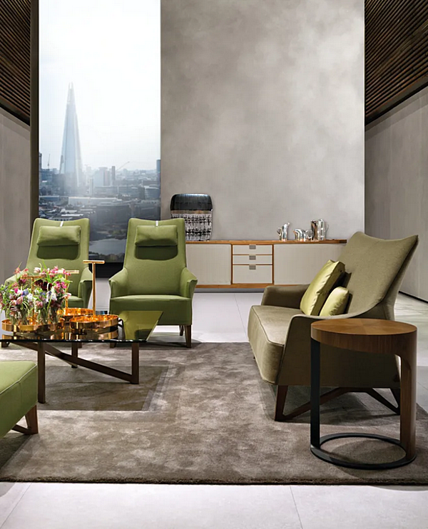 Poltrona in pelle conciata con poggiatesta Mobius GIORGETTI fabbrica GIORGETTI dall'Italia. Foto №6