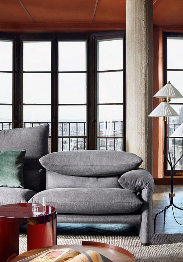 Divano a tre posti con schienale imbottito CASSINA Maralunga 675 fabbrica CASSINA dall'Italia. Foto №10