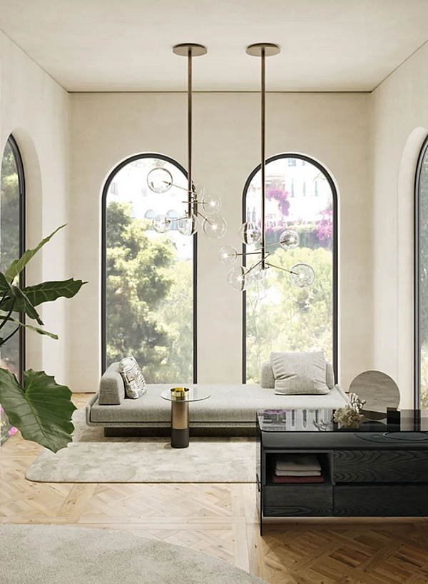 Tavolino da caffè in vetro temperato basso e ottone Haumea Gallotti&Radice fabbrica Gallotti & Radice dall'Italia. Foto №8