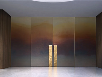 Sistema di porte scorrevoli e fisse in metallo Luminova BARAUSSE fabbrica BARAUSSE dall'Italia