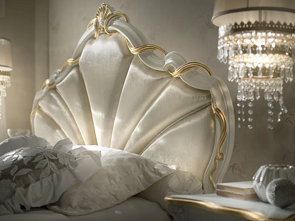 Letto matrimoniale in legno con testata imbottita CASA +39 ROSSINI 2504 fabbrica CASA +39 dall'Italia. Foto №4