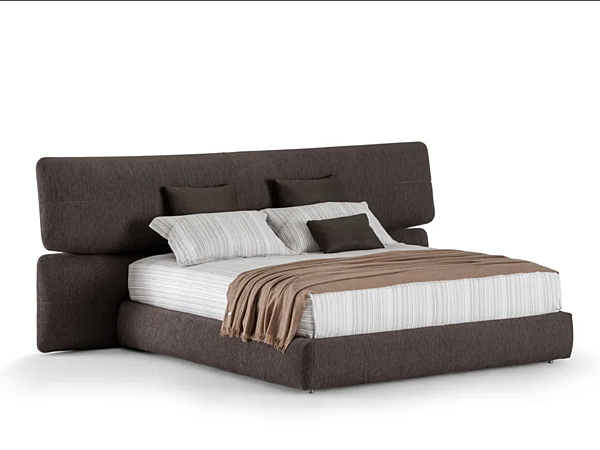 Letto matrimoniale in tessuto con testata imbottita Yuna Flou fabbrica Flou dall'Italia. Foto №1