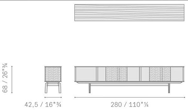 Credenza in tessuto tecnico POLTRONA FRAU collezione Lloyd Tex fabbrica POLTRONA FRAU dall'Italia. Foto №21