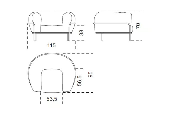 Poltrona in tessuto con copertura removibile Sophie Gallotti&Radice fabbrica Gallotti & Radice dall'Italia. Foto №5