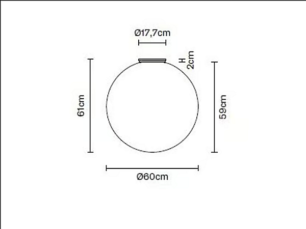 Lampada da soffitto in vetro fluorescente e alogena Fabbian collezione Lumi Sfera fabbrica Fabbian dall'Italia. Foto №3