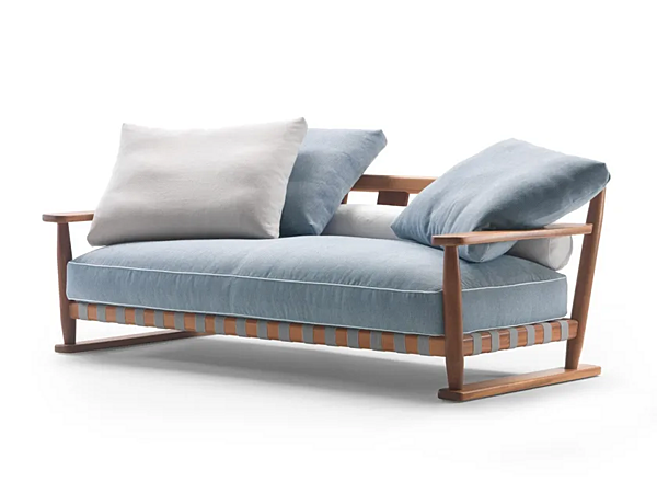 Divano da giardino in iroko Meriggio FLEXFORM fabbrica FLEXFORM dall'Italia. Foto №1