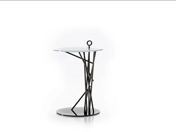Tavolino laterale alto in acciaio inox e vetro Tao Black Tie TAO45GB/R/W, TAO45CB/R/W fabbrica Black Tie dall'Italia. Foto №8