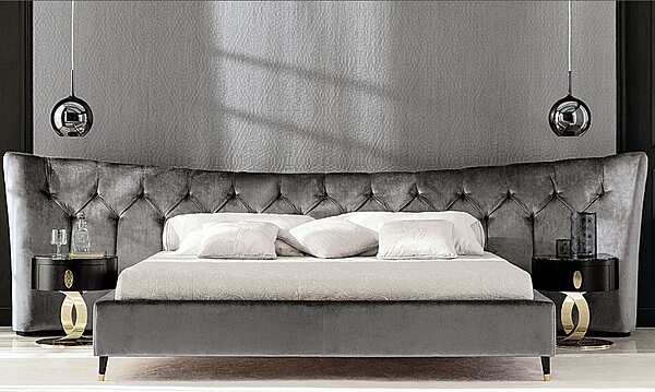 Letto matrimoniale con testata trapuntata in tessuto OPERA CONTEMPORARY ANGELO CAPPELLINI Butterfly fabbrica OPERA CONTEMPORARY dall'Italia. Foto №3