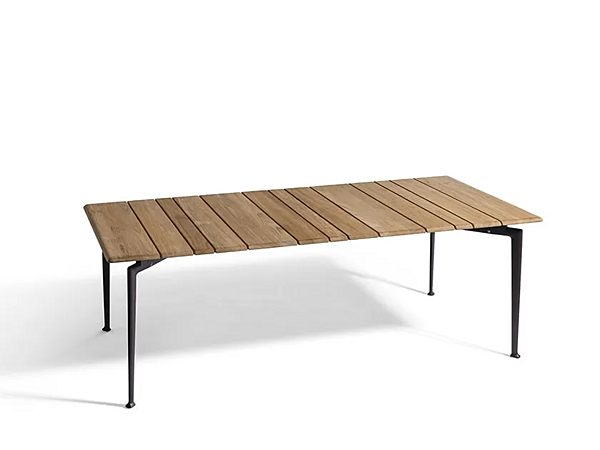 Tavolo da giardino rettangolare in alluminio e legno Solaria POLTRONA FRAU fabbrica POLTRONA FRAU dall'Italia. Foto №2