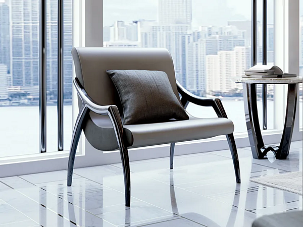 Poltrona in pelle con braccioli Bizzotto Italia Symphony fabbrica Bizzotto Italia dall'Italia. Foto №4