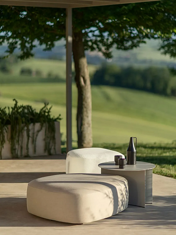 Pouf con rivestimento sfoderabile in tessuto Pierre Flou fabbrica Flou dall'Italia. Foto №4