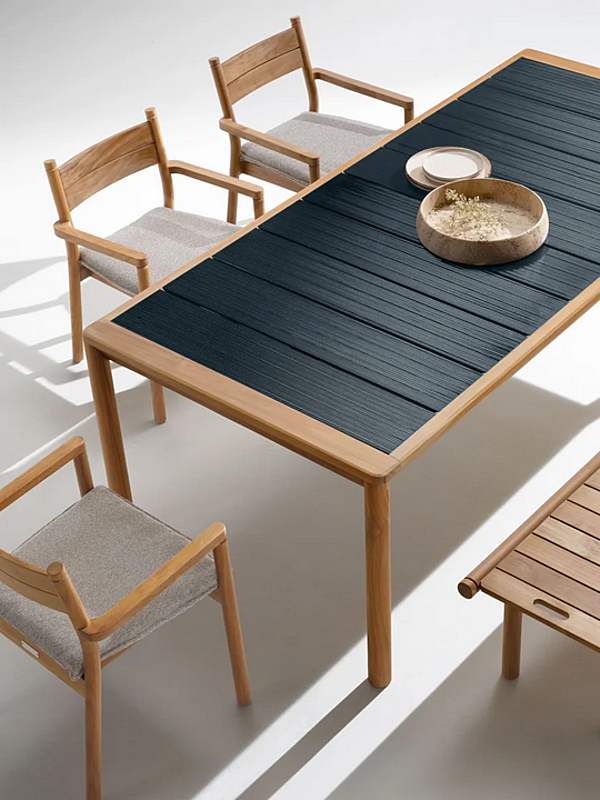 Sedia da giardino impilabile in legno con braccioli Apache Atmosphera fabbrica ATMOSPHERA dall'Italia. Foto №6